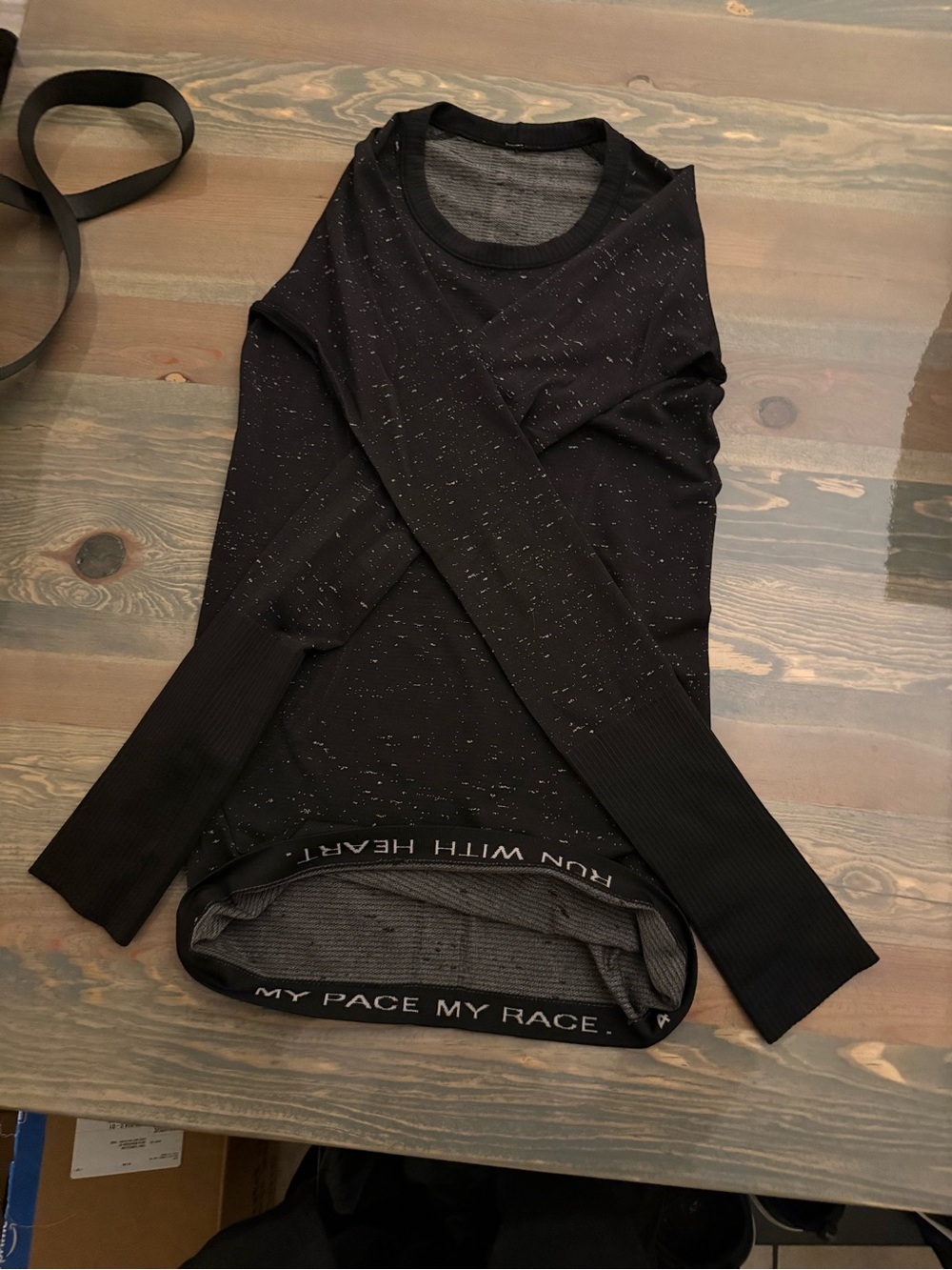 Lululemon swiftly tech Black Speckled Long Sleeve Athletic Top